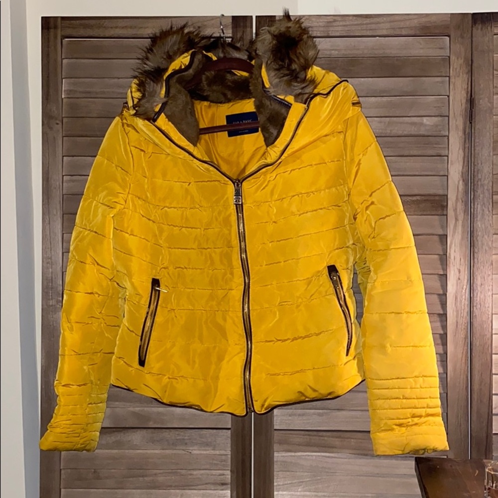 Zara Mustard Yellow Winter Jacket